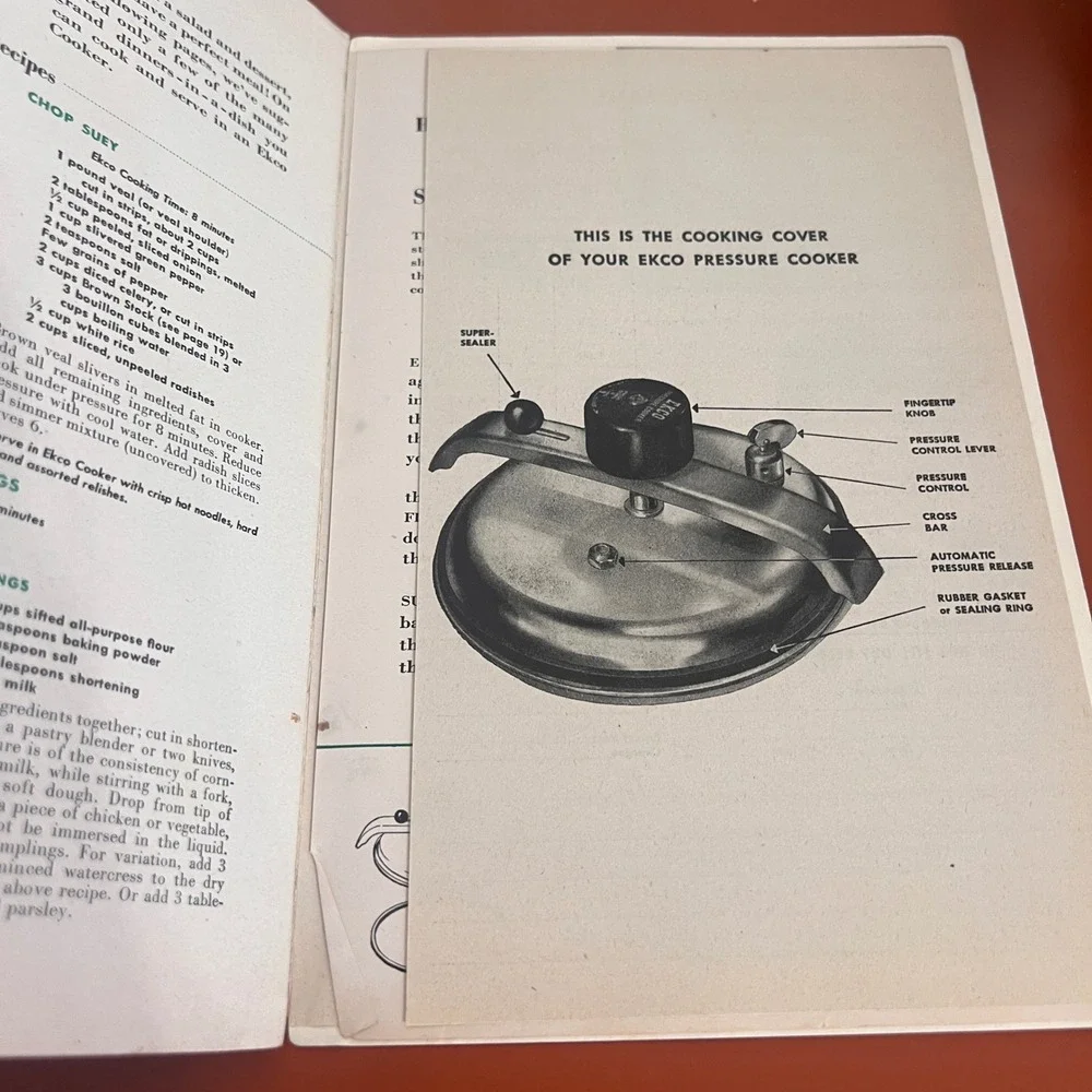 Vtg‎ 1945 Ekco Pressure Cooker Minute Magic Cookbook Instruction Manual Booklet